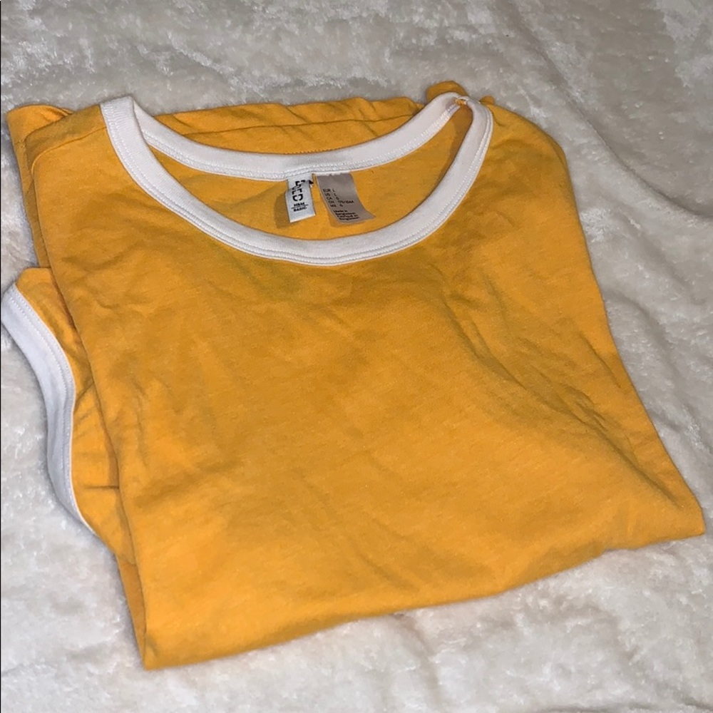 H&M divided yellow/orange tee
